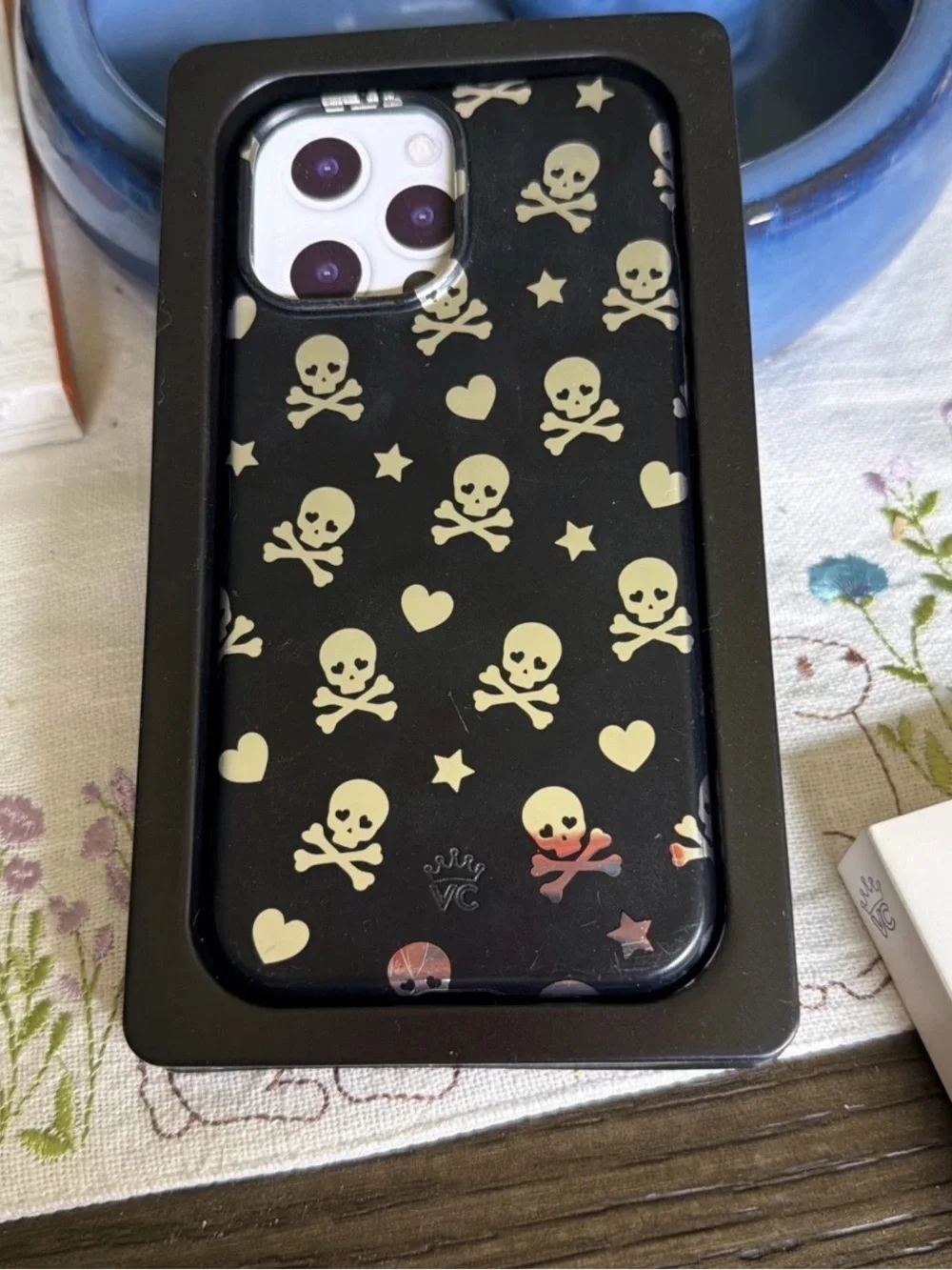 Velvet Caviar Skull And Crossbones Foil for iPhone 13 Pro Max